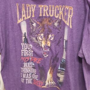 Lady Trucker " Your 1st Mistake Was Thinking I was 1 of the Sheep" szXL GUC